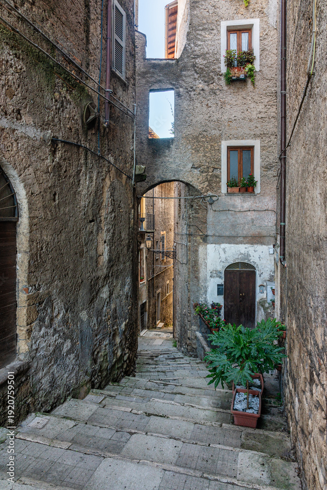 Fototapeta premium Scenic sight in the beautiful town of Anagni, province of Frosinone, Lazio, central Italy.