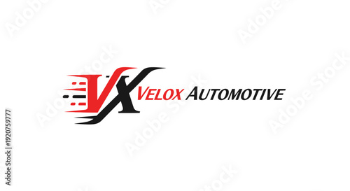 Velox Automotive logo design with red and black colors.