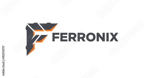 Ferronix company logo design with abstract geometric shapes.