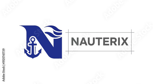 Nauterix logo with anchor and wave design elements.