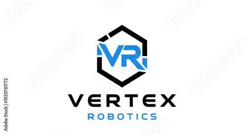 Vertex Robotics company logo with VR initials and robotic theme.