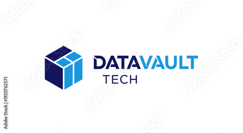 DataVault Tech company logo with 3D cube design.