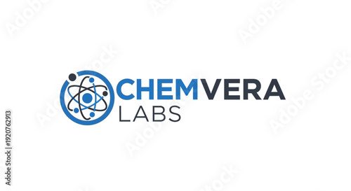 Chemvera Labs logo with atom symbol and scientific theme.