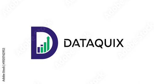 Dataquix logo with graph inside letter D.