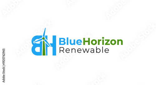 Blue Horizon Renewable Energy Company Logo Design.