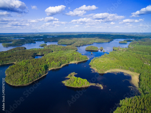 Aerial view of islands on R...