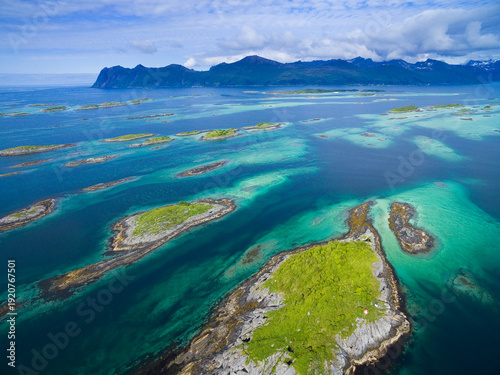 Aerial view of Senja island...