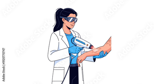Female Scientist Holding Test Tube and Sample.