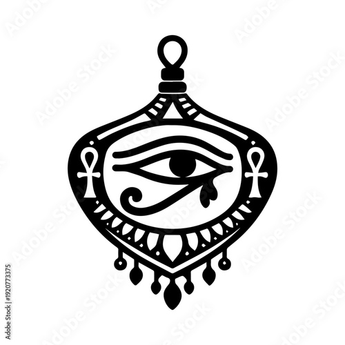 Ancient amulet illustration vector icon Vector illustration on a white background