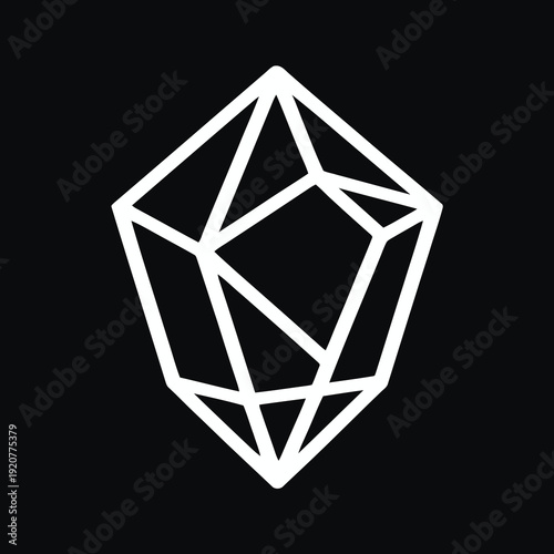 Crystal-shaped modern vector logo.