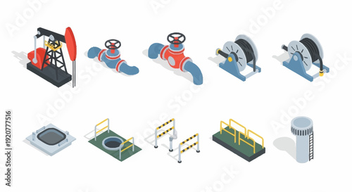Collection of Various Industrial Machine Parts.