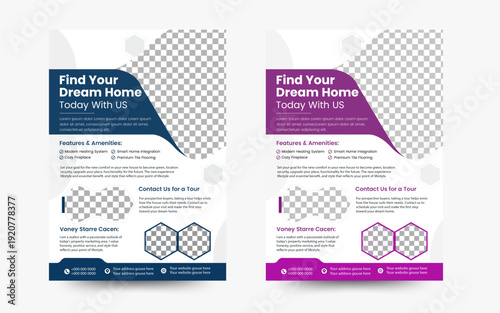 Modern Home Sale Flyer for Real Estate Agency