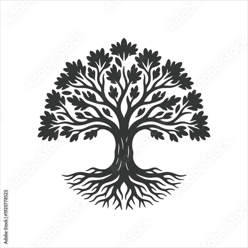MobileTree of life or family tree vector symbol