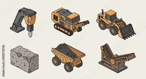 Heavy Machinery Equipment for Construction Sites.