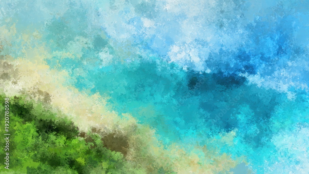 Fototapeta premium Abstract Coastal Impressionist Painting