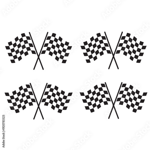 checkered flag vector illustration