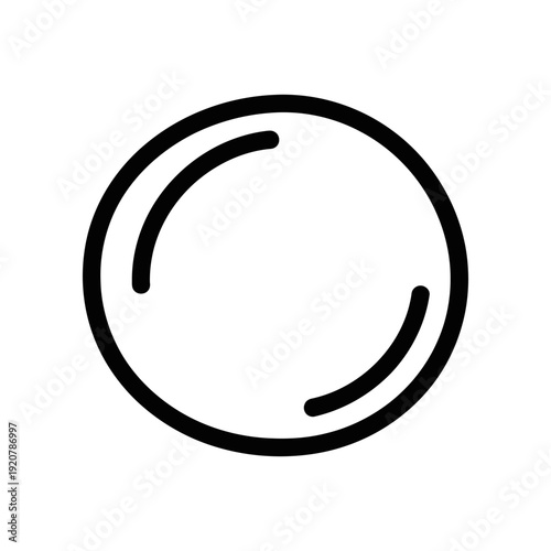 Simple Black Smiling Face Icon on White Background Minimal Design
