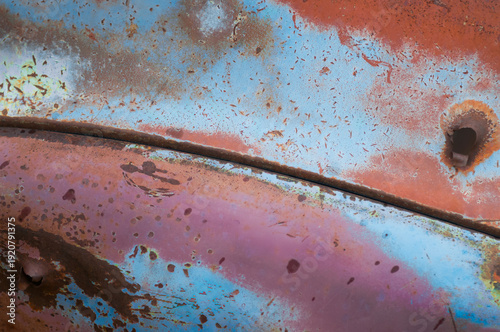 Canvas Print Rust and Paint on Old Car