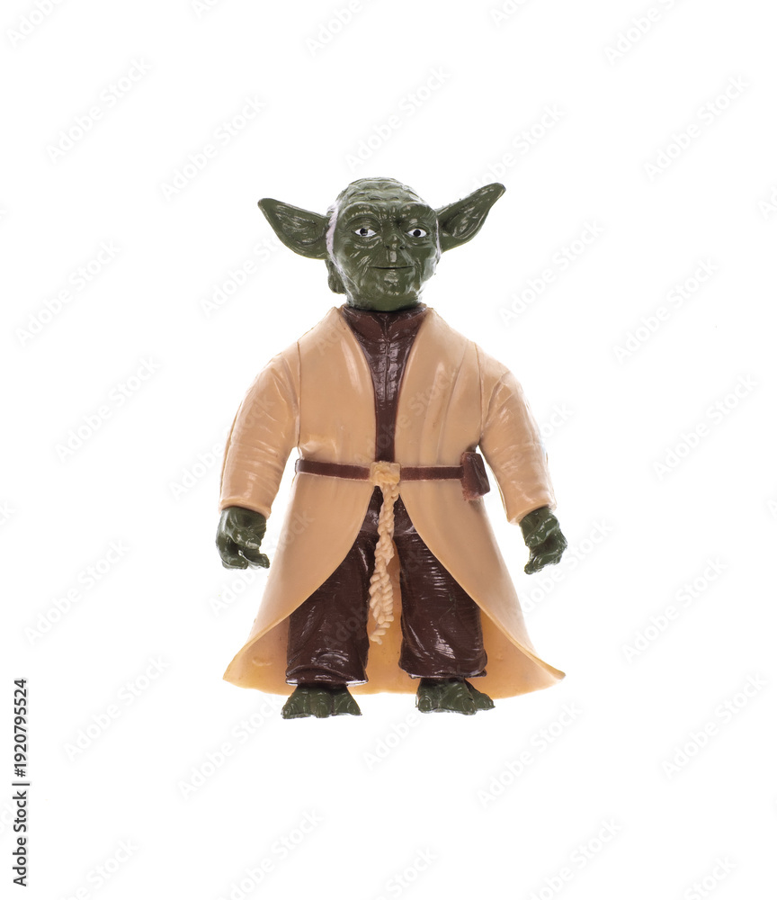Fototapeta premium Kazakhstan, Almaty, 02/20/2026: Star Wars, portrait of Yoda Grogu