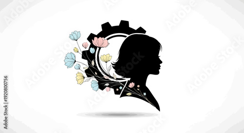 Black silhouette of a human head.