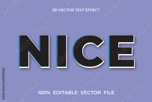 Editable nice text effect vector,  Nice text effect