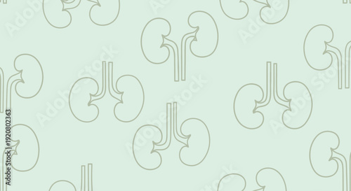 World Kidney Day illustration featuring kidney patterns and medical diagrams