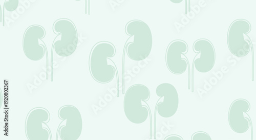 World Kidney Day illustration featuring kidneys in a seamless pattern from a medical viewpoint