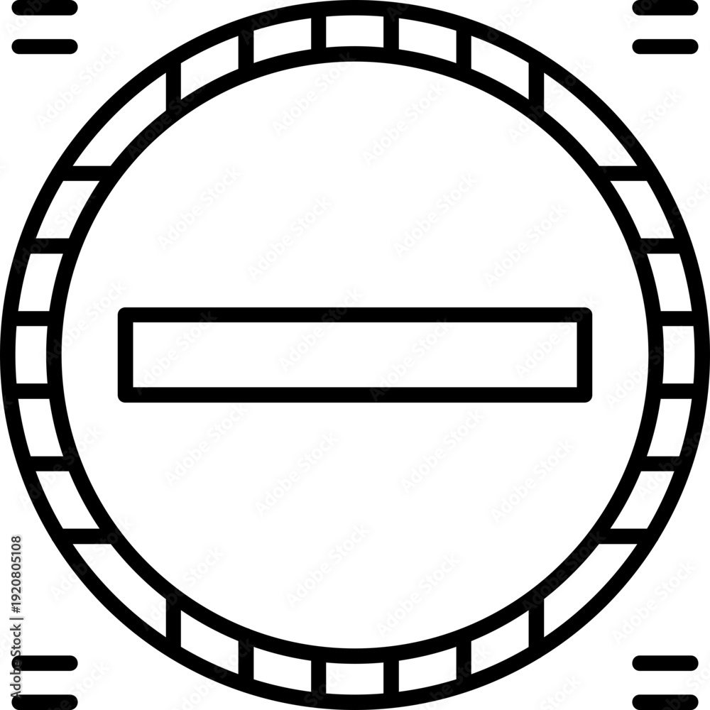 Fototapeta premium Minus Icon Vector Element