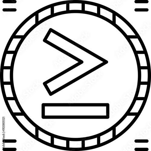 Greater Than Icon Vector Element