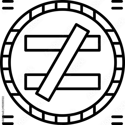 Not Equal Icon Vector Element