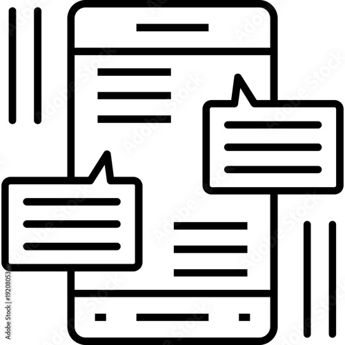 Online Chat Icon Vector Element