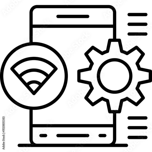 Online Mobile Icon Vector Element