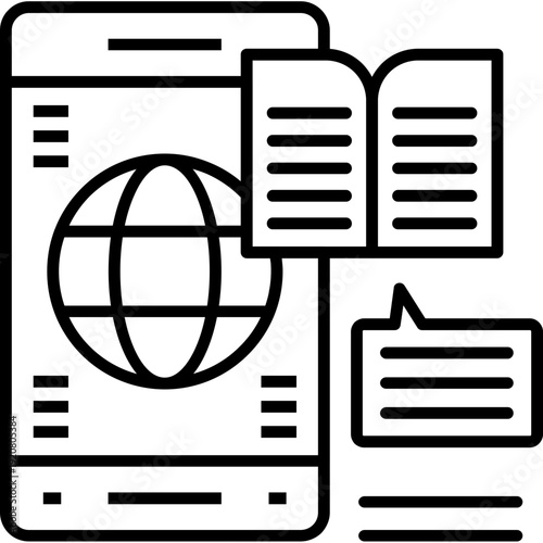 Vocabulary Icon Vector Element