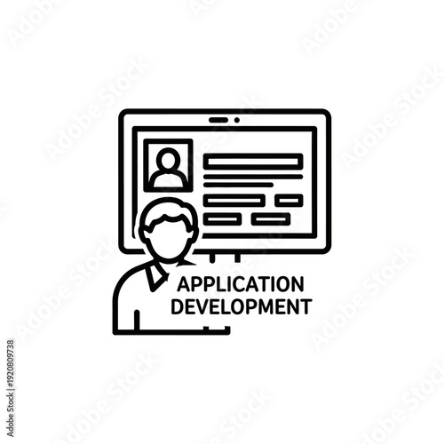 Application Development Concept Illustration for Software Programmers and Tech Projects