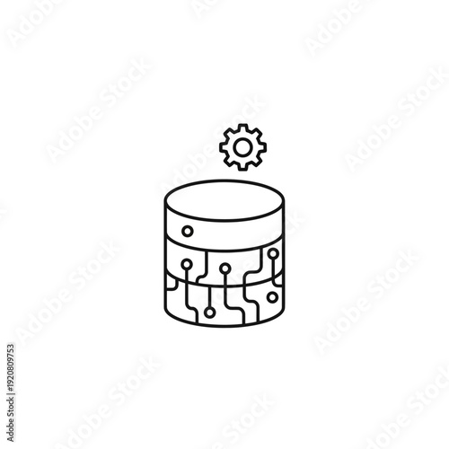 Artificial Intelligence Data Processing Concept With Digital Circuit Illustration