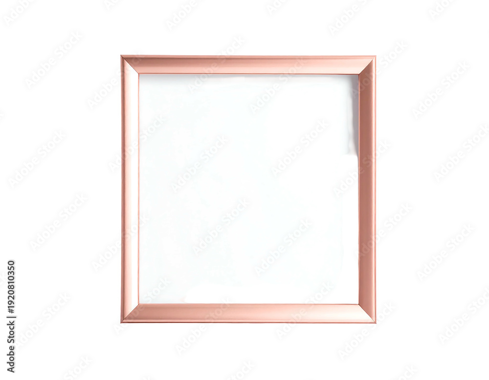 Fototapeta premium Wooden frame isolated on white background simple and elegant design.