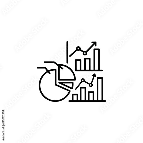 Business Data Analysis with Pie Charts and Graphs for Market Insights