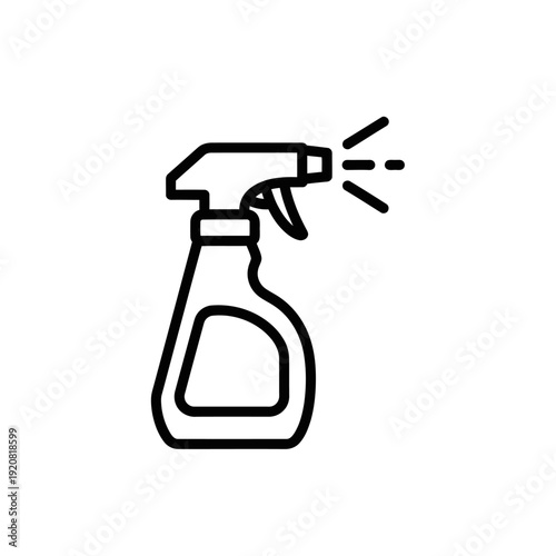 Cleaning and Disinfecting Spray Bottle Icon for Sanitization and Hygiene