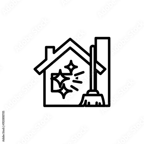 Cleaning and Maintenance of a House Exterior with Dust Dusting Brush