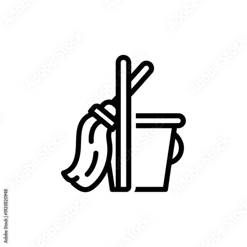 Cleaning Supplies and Mop Bucket for Household Cleaning Tasks