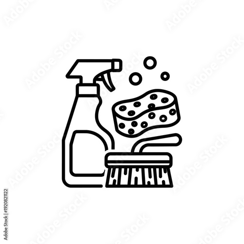 Cleaning Supplies and Tools for Household Maintenance and Dishwashing