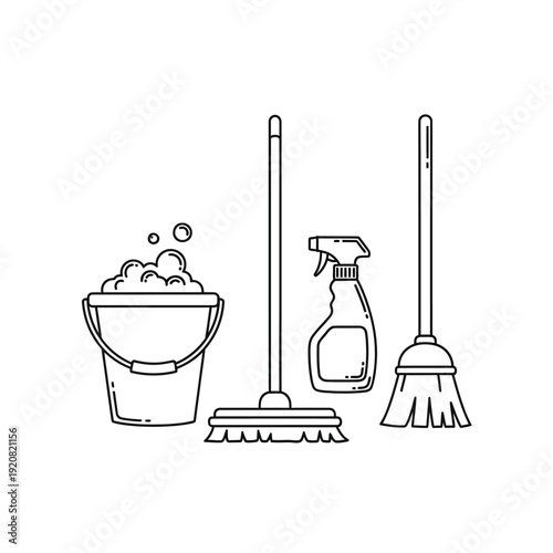 Cleaning Supplies and Tools for Household Maintenance and Hygiene