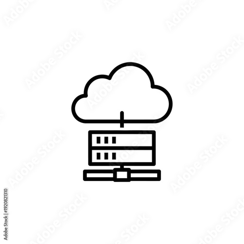 Cloud Computing and Data Storage Concept with Cloud Server Technology Illustration