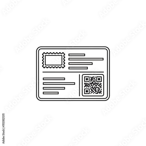 Close-up of a Modern Identification Card Showing QR Code and Personal Details