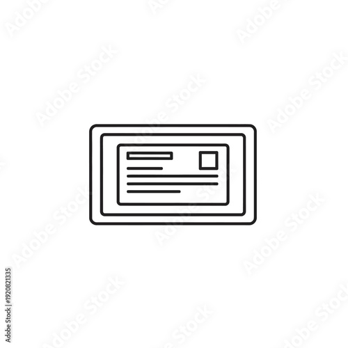 Close-up of a Modern Identification Card with Magnetic Strip and Details