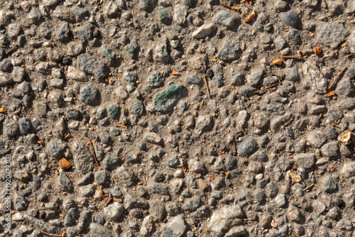 Valokuva Close-up of gray concrete surface with exposed pebbles and natural aggregate tex