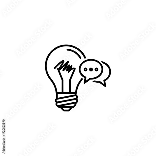 Creative Idea and Innovation Concept Illustration for Brainstorming