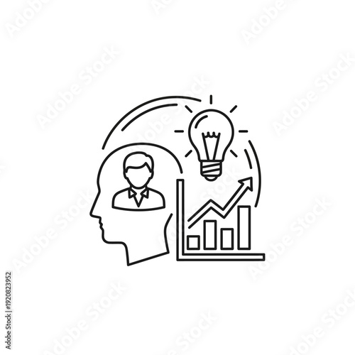 Creative Brainstorming with Idea Generation and Growth Strategy Illustration