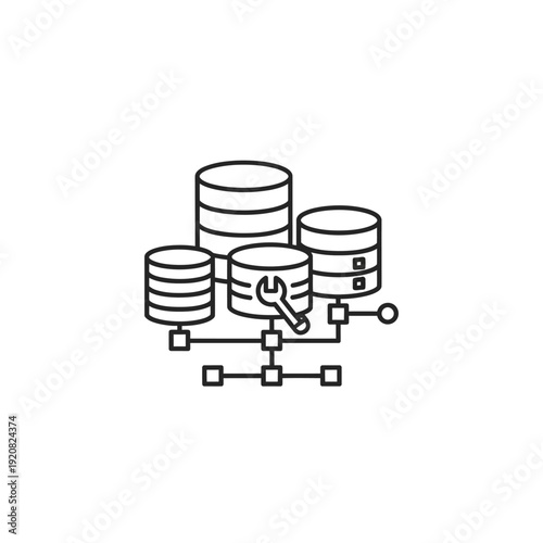 Data Management and Database Server Infrastructure Illustration