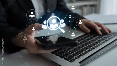 Cuadro en lienzo Concept of global talent acquisition and human resources